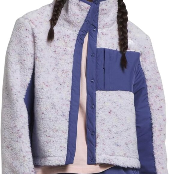NWT THE NORTH FACE Girls' Fleece Mashup Jacket Cave Blue XX-Large